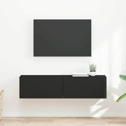 Mobile TV da parete 2 pcs Nero 60 x 31 x 29,5 cm