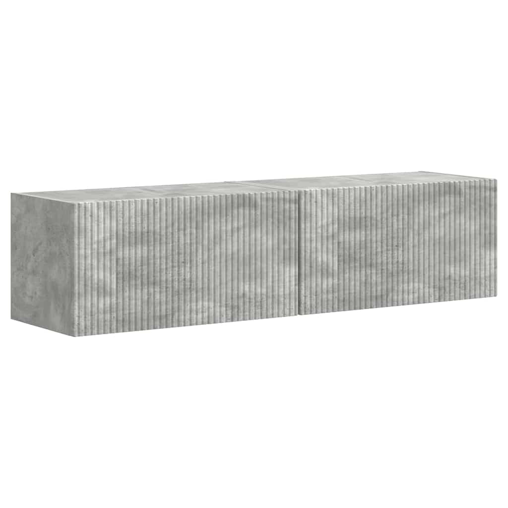 Mobile TV da parete 2 pcs Calcestruzzo 60 x 31 x 29.5 cm