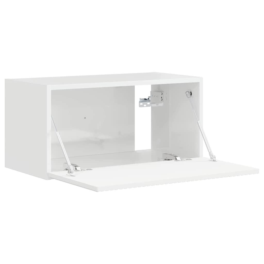 Mobile TV da parete Bianco Lucido 60 x 31 x 29,5 cm
