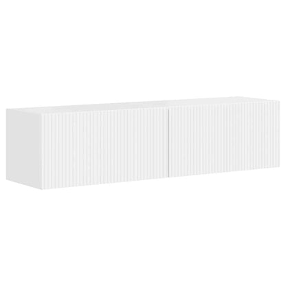Mobile TV da parete 2 pcs Bianco Lucido 60 x 31 x 29,5 cm