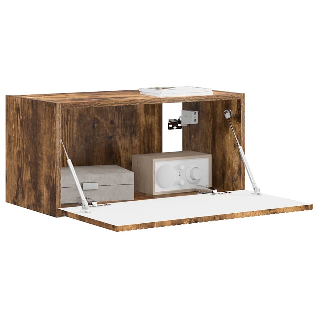 Mobile TV da parete Rovere fumÃ© 60 x 31 x 29.5 cm