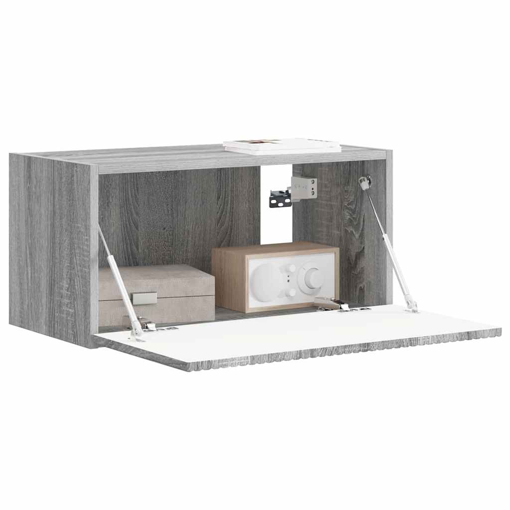Mobile TV da parete Grigio Sonoma 60 x 31 x 29,5 cm