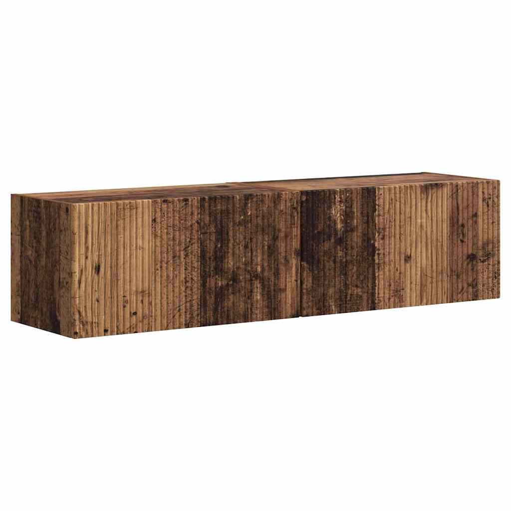 Mobile TV da parete 2 pcs Legno vecchio 60 x 31 x 29,5 cm