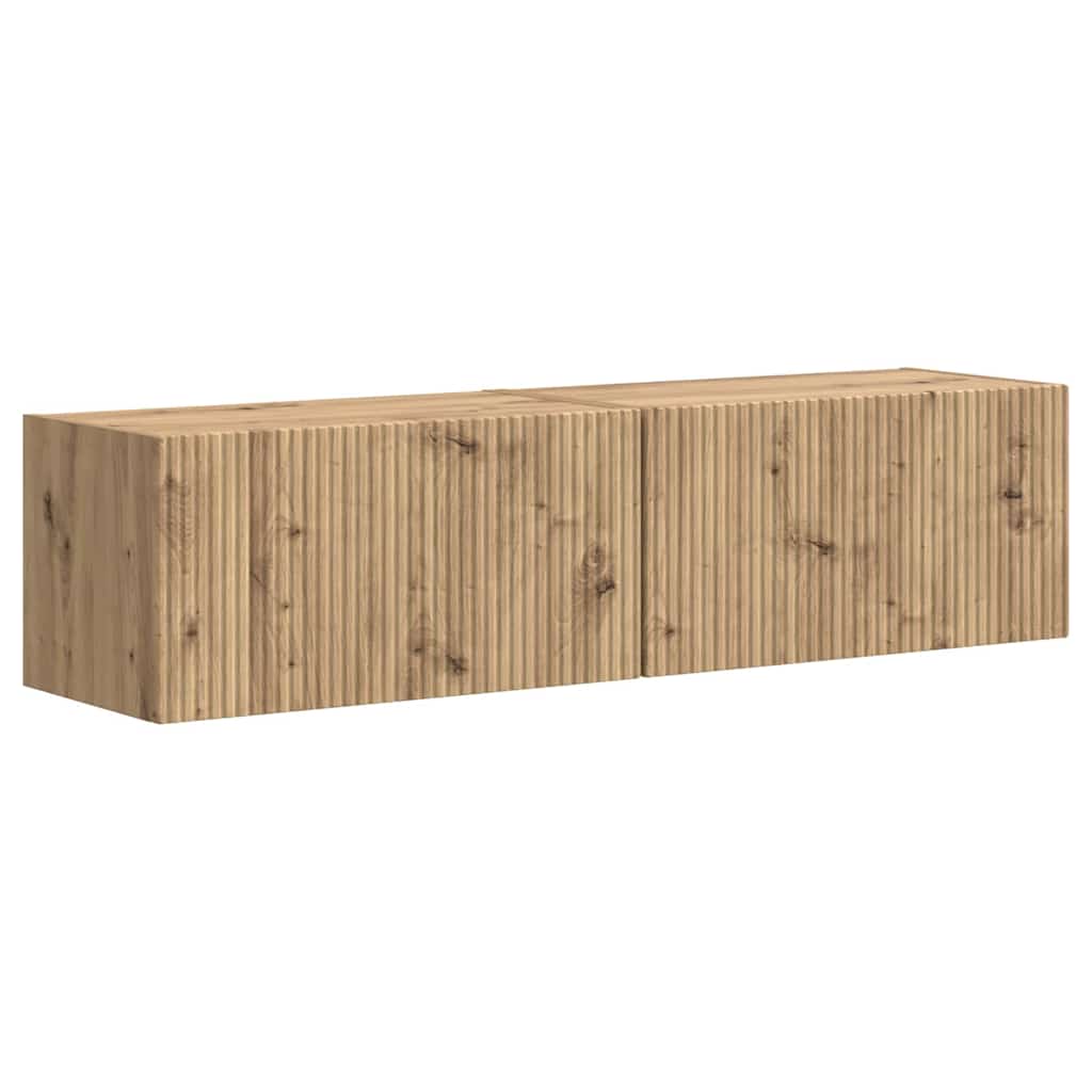 Mobile TV da parete 2 pcs Rovere Artigianale 60 x 31 x 29,5 cm