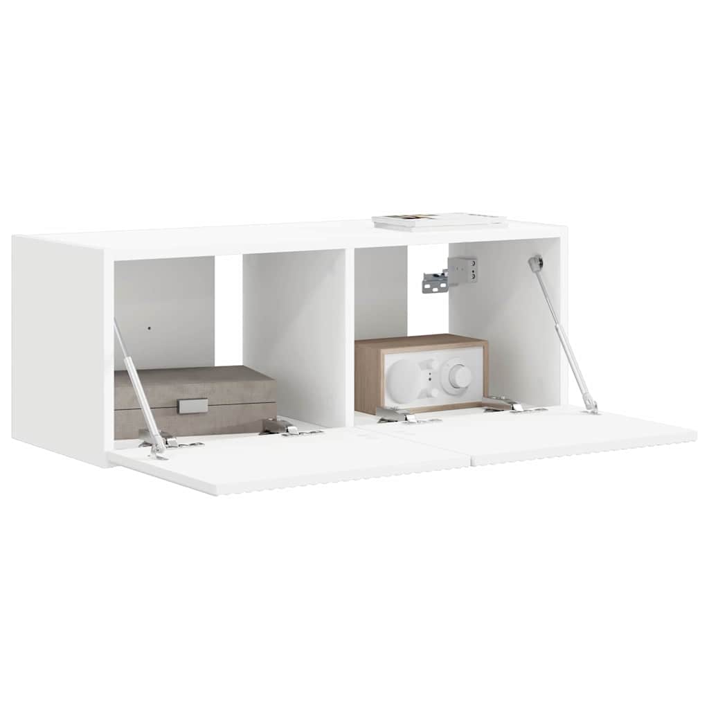 Mobile TV da parete Bianco 60 x 31 x 29.5 cm Legno multistrato