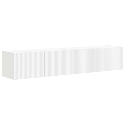 Mobile TV da parete 2 pcs Bianco 78,5 x 31 x 29,5 cm