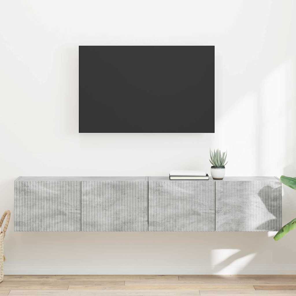 Mobile TV da parete 2 pcs Calcestruzzo 60 x 31 x 29.5 cm