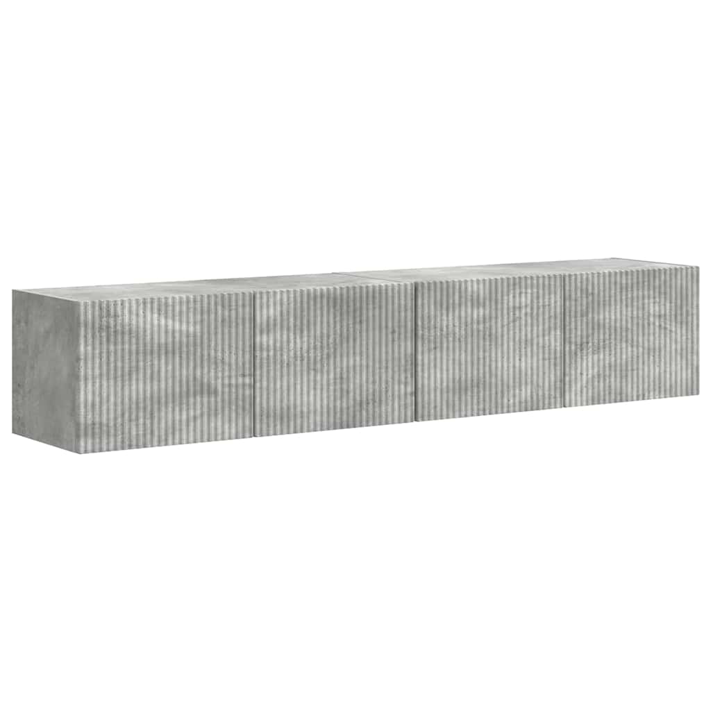 Mobile TV da parete 2 pcs Calcestruzzo 78,5 x 31 x 29,5 cm