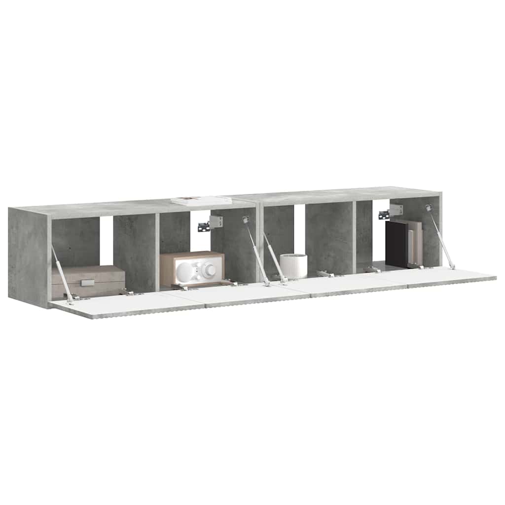 Mobile TV da parete 2 pcs Calcestruzzo 78,5 x 31 x 29,5 cm