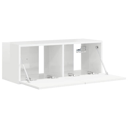 Mobile TV da parete Bianco Lucido 60 x 31 x 29.5 cm