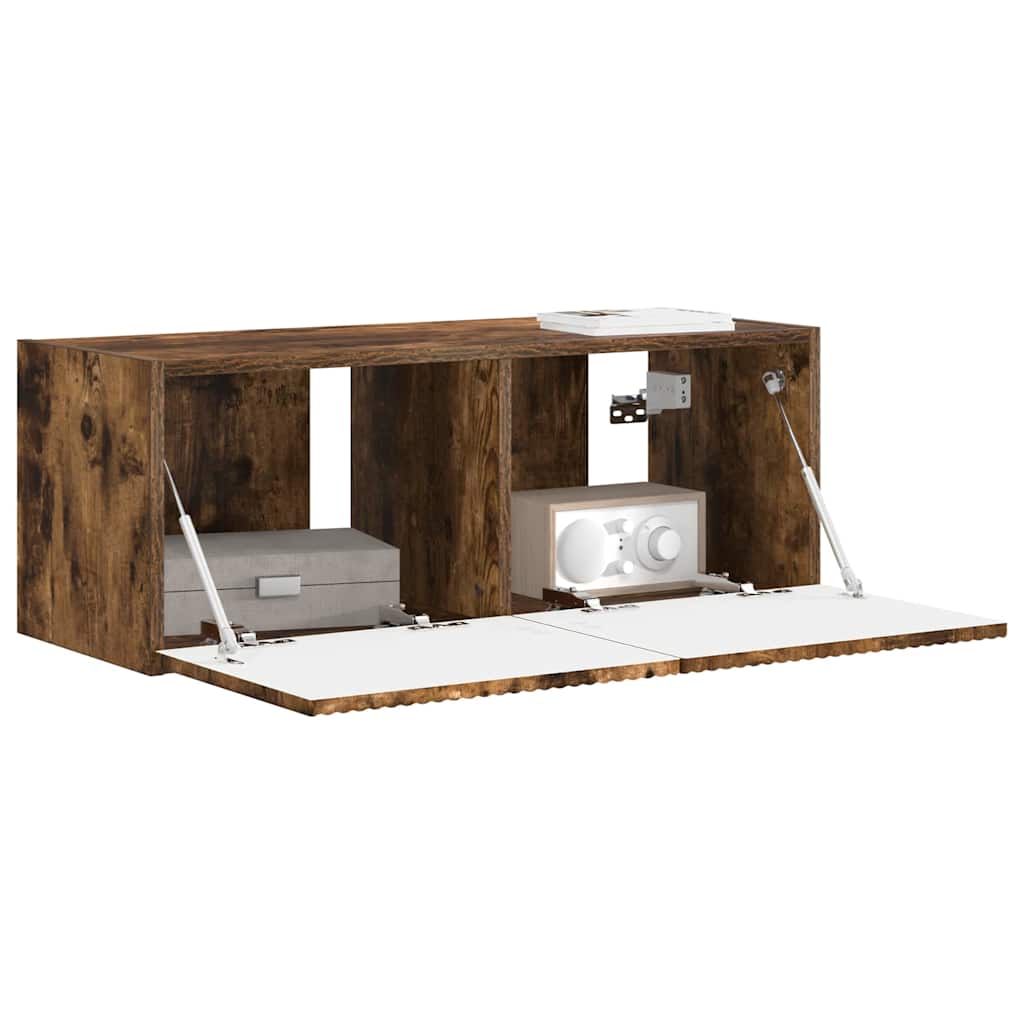 Mobile TV da parete Rovere fumÃ© 60 x 31 x 29.5 cm