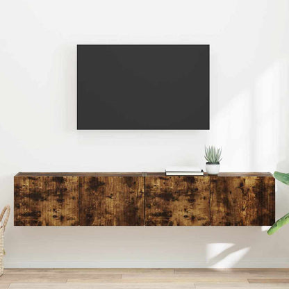 Mobile TV da parete 2 pcs Rovere fumÃ© 78,5 x 31 x 29,5 cm