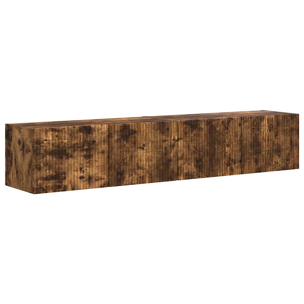 Mobile TV da parete 2 pcs Rovere fumÃ© 78,5 x 31 x 29,5 cm