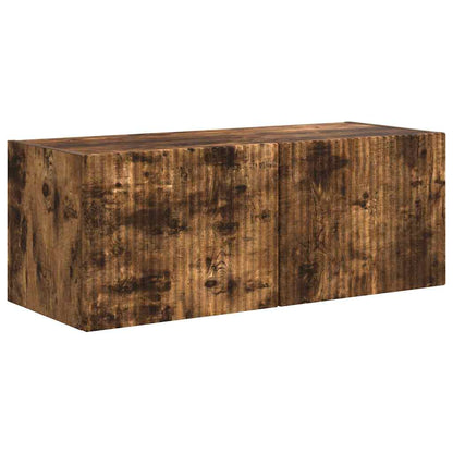 Mobile TV da parete 2 pcs Rovere fumÃ© 60 x 31 x 29.5 cm