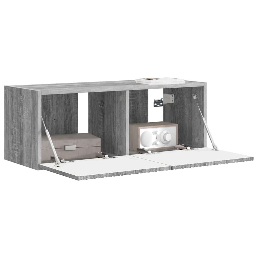 Mobile TV da parete Grigio Sonoma 60 x 31 x 29.5 cm