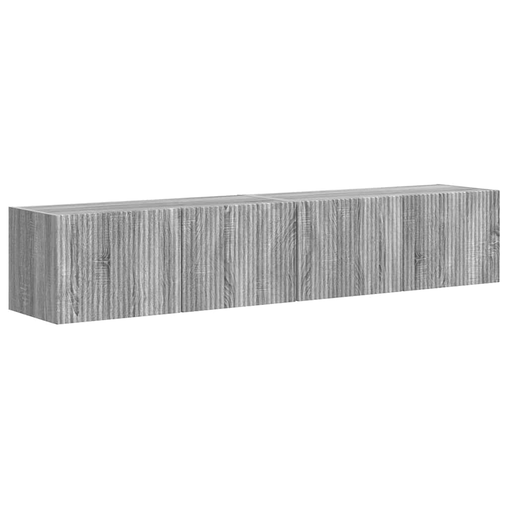 Mobile TV da parete 2 pcs Grigio Sonoma 60 x 31 x 29.5 cm