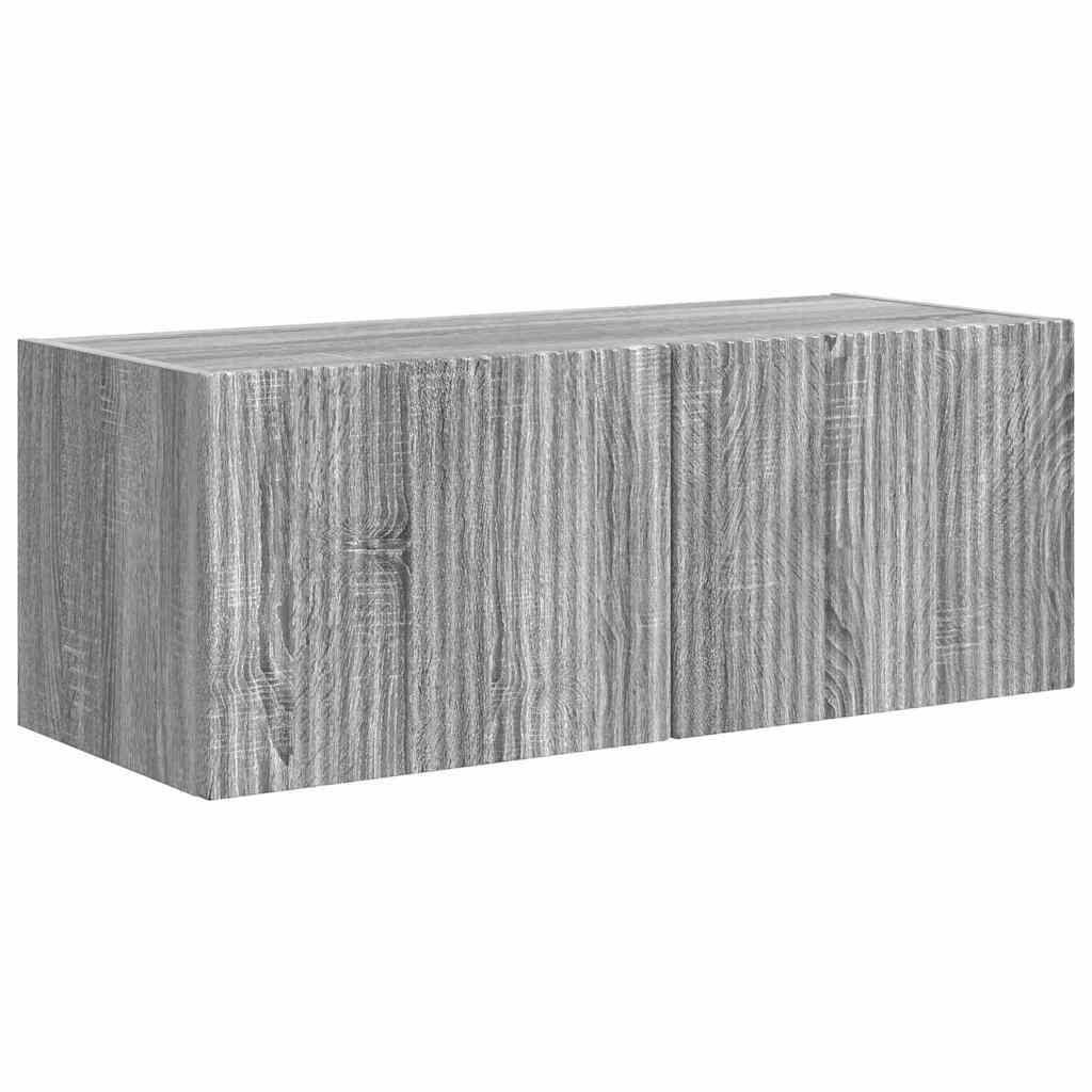Mobile TV da parete 2 pcs Grigio Sonoma 78,5 x 31 x 29,5 cm
