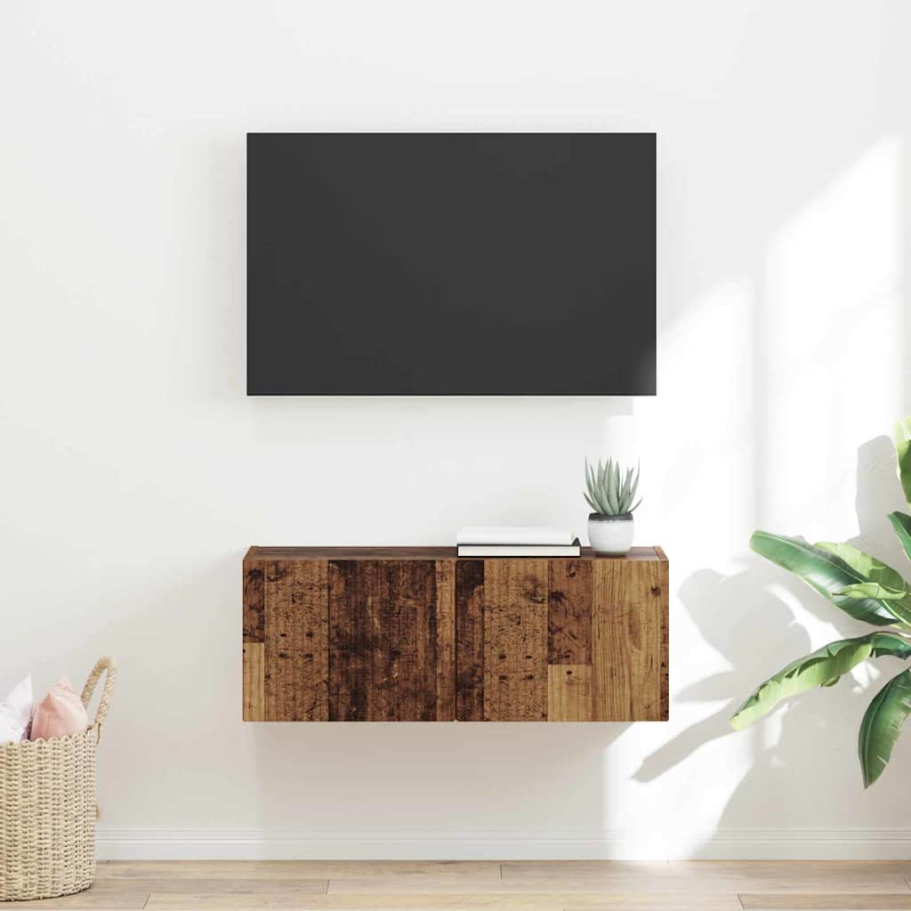 Mobile TV da parete Legno vecchio 60 x 31 x 29.5 cm