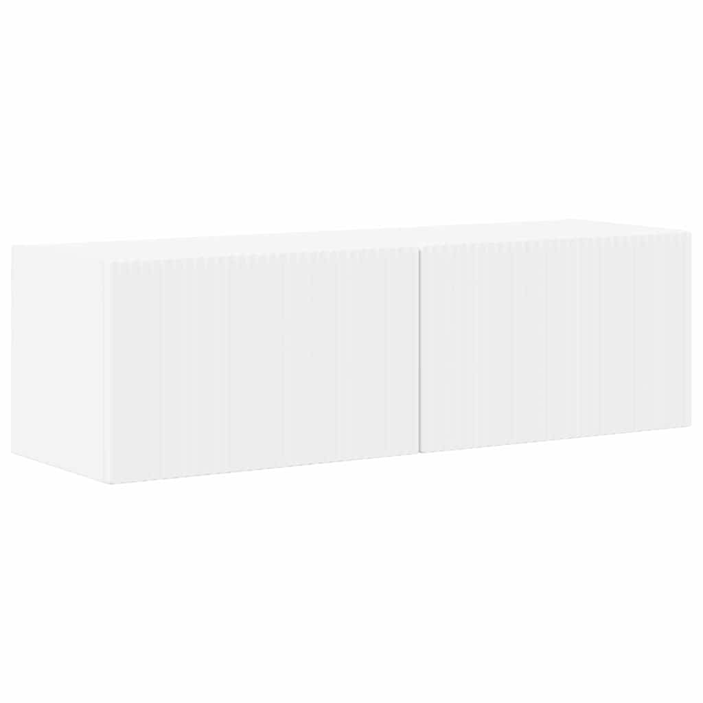 Mobile TV da parete Bianco 98 x 31 x 29,5 cm Legno multistrato
