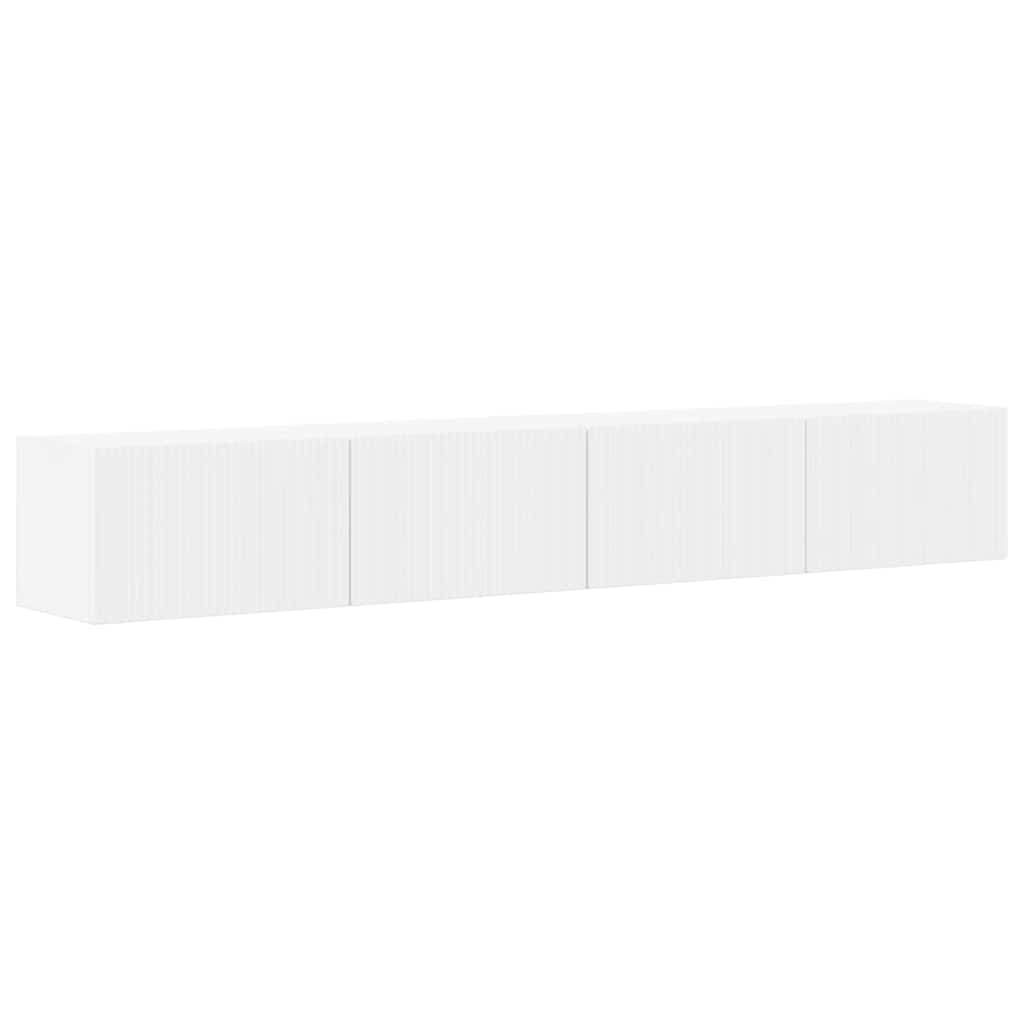 Mobile TV da parete 2 pcs Bianco 98 x 31 x 29,5 cm