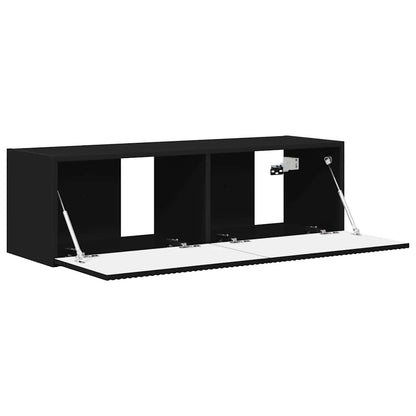 Mobile TV da parete Nero 98 x 31 x 29,5 cm Legno multistrato