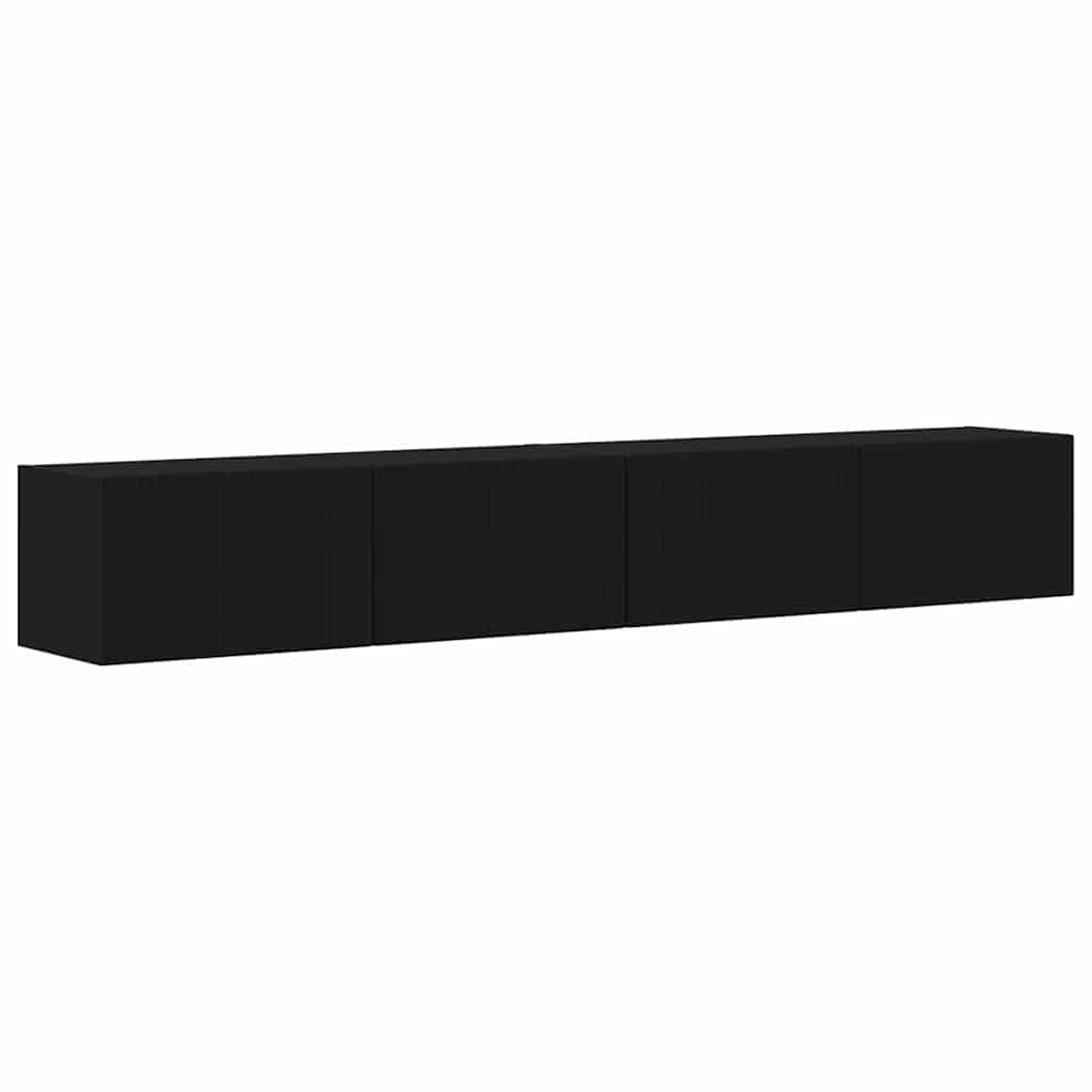 Mobile TV da parete 2 pcs Nero 98 x 31 x 29,5 cm