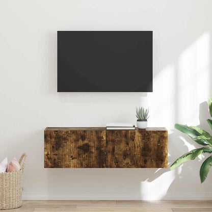 Mobile TV da parete Rovere fumÃ© 98 x 31 x 29,5 cm