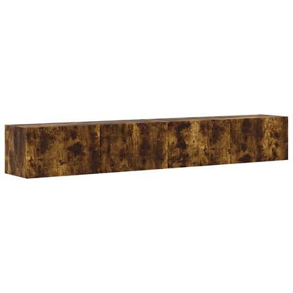 Mobile TV da parete 2 pcs Rovere fumÃ© 98 x 31 x 29,5 cm