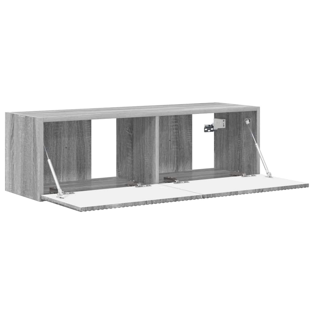 Mobile TV da parete Grigio Sonoma 98 x 31 x 29,5 cm