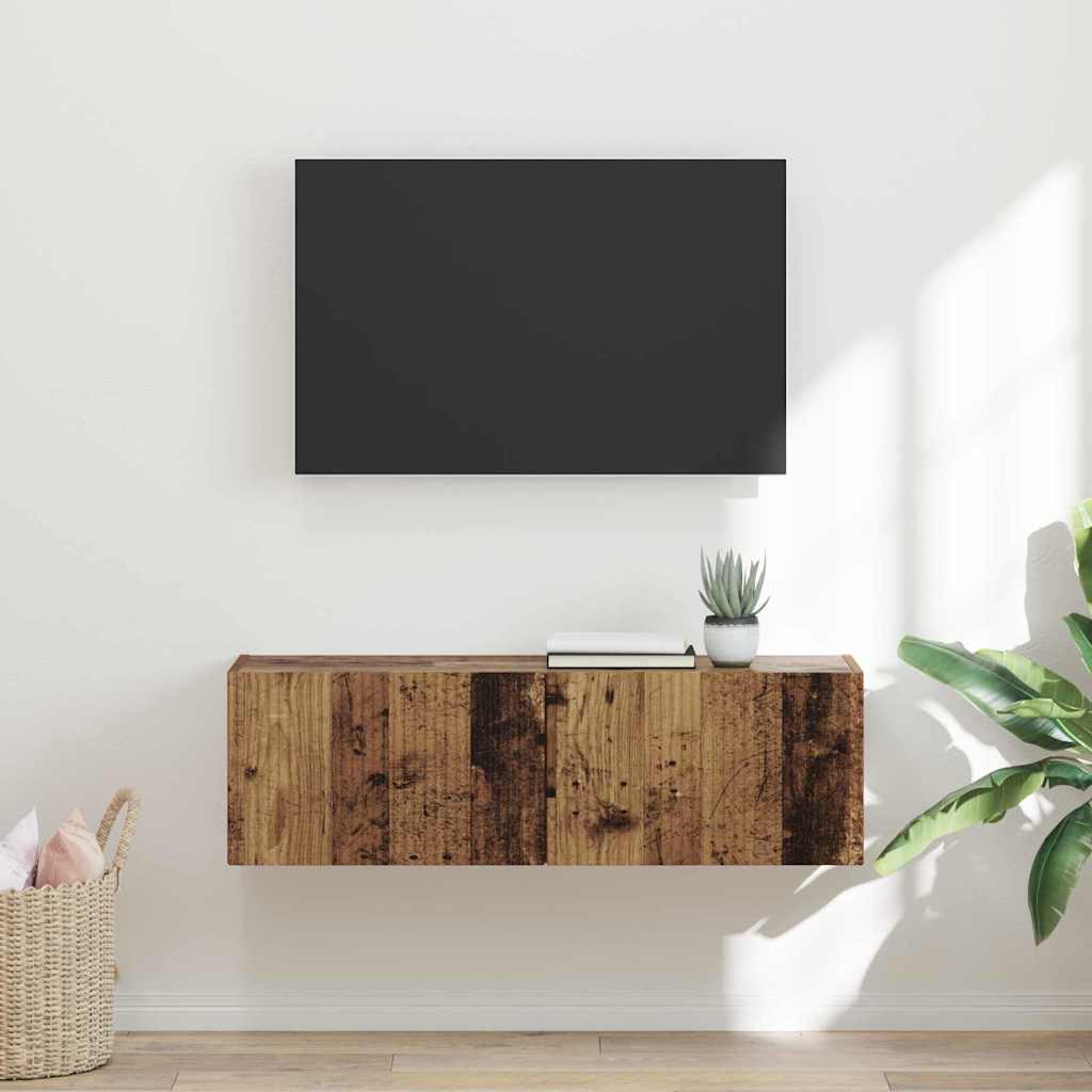 Mobile TV da parete Legno vecchio 98 x 31 x 29,5 cm
