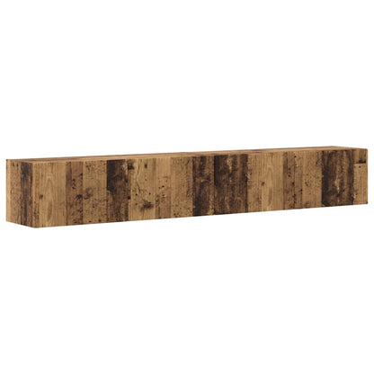 Mobile TV da parete 2 pcs Legno vecchio 98 x 31 x 29,5 cm