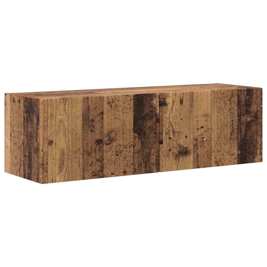 Mobile TV da parete 2 pcs Legno vecchio 98 x 31 x 29,5 cm