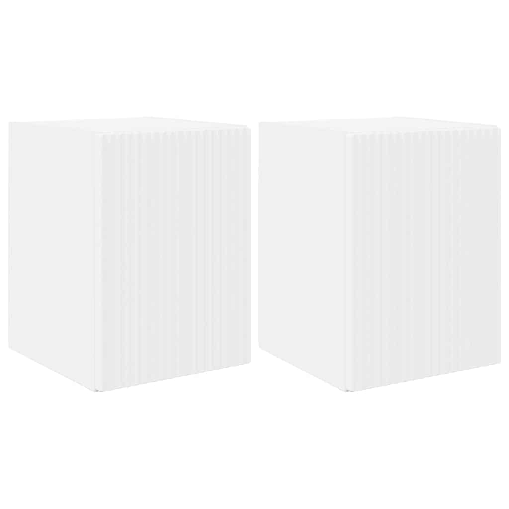 Mobile TV da parete 2 pcs Bianco 30 x 31 x 40 cm