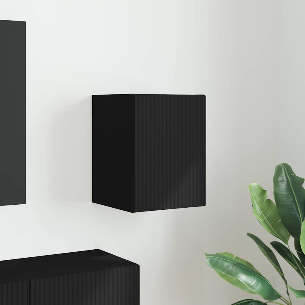 Mobile TV da parete Nero 30 x 31 x 40 cm Legno multistrato
