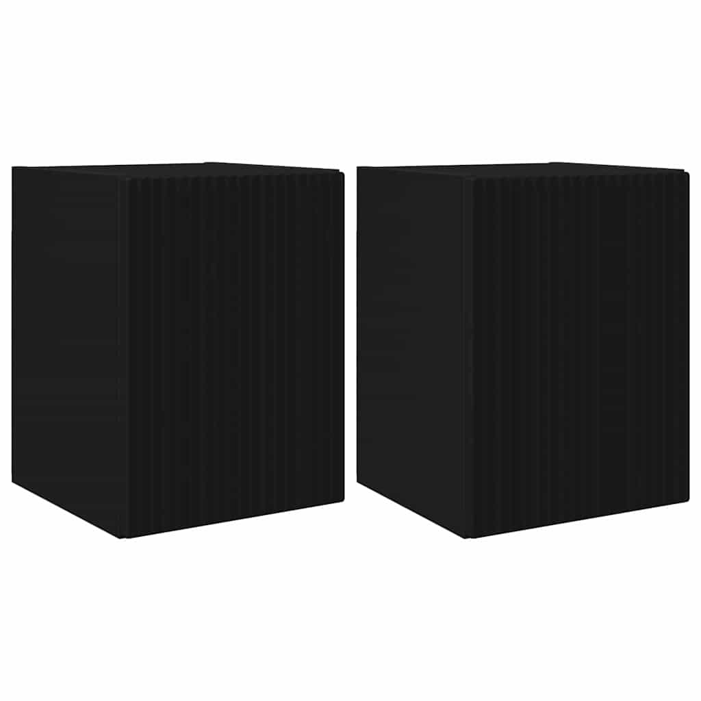 Mobile TV da parete 2 pcs Nero 30 x 31 x 40 cm