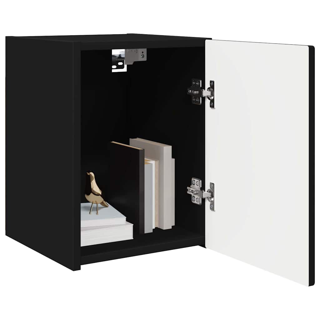 Mobile TV da parete 2 pcs Nero 30 x 31 x 40 cm