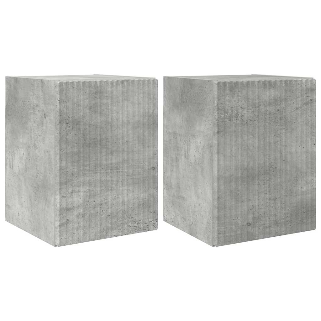 Mobile TV da parete 2 pcs Calcestruzzo 30 x 31 x 40 cm