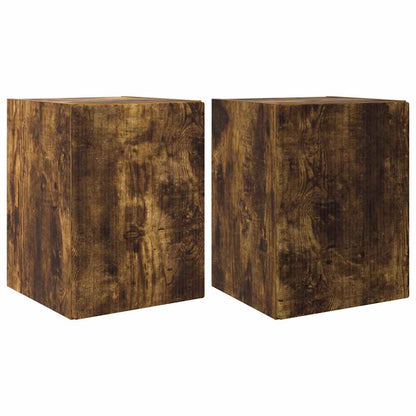 Mobile TV da parete 2 pcs Rovere fumÃ© 30 x 31 x 40 cm