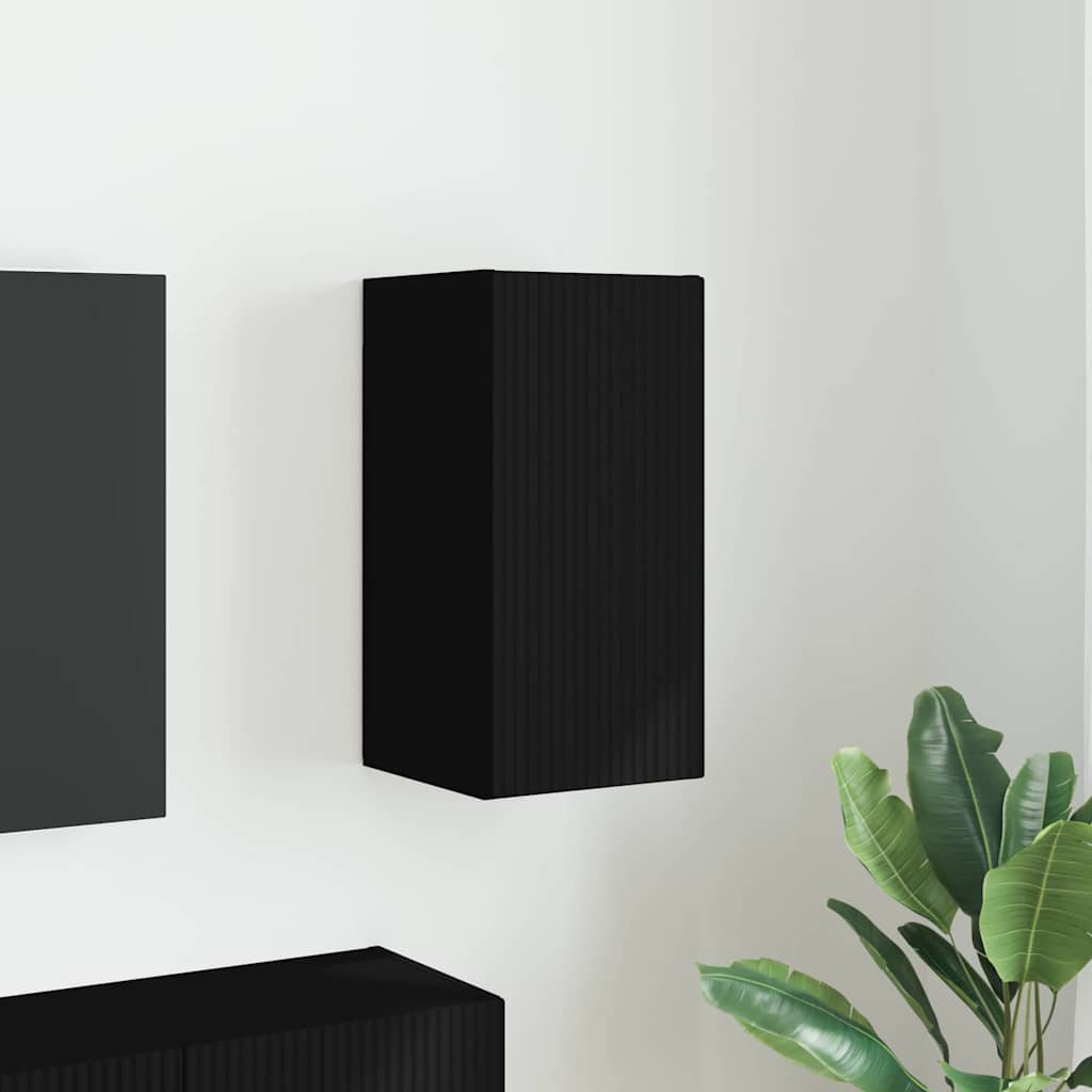 Mobile TV da parete Nero 30 x 31 x 60 cm Legno multistrato