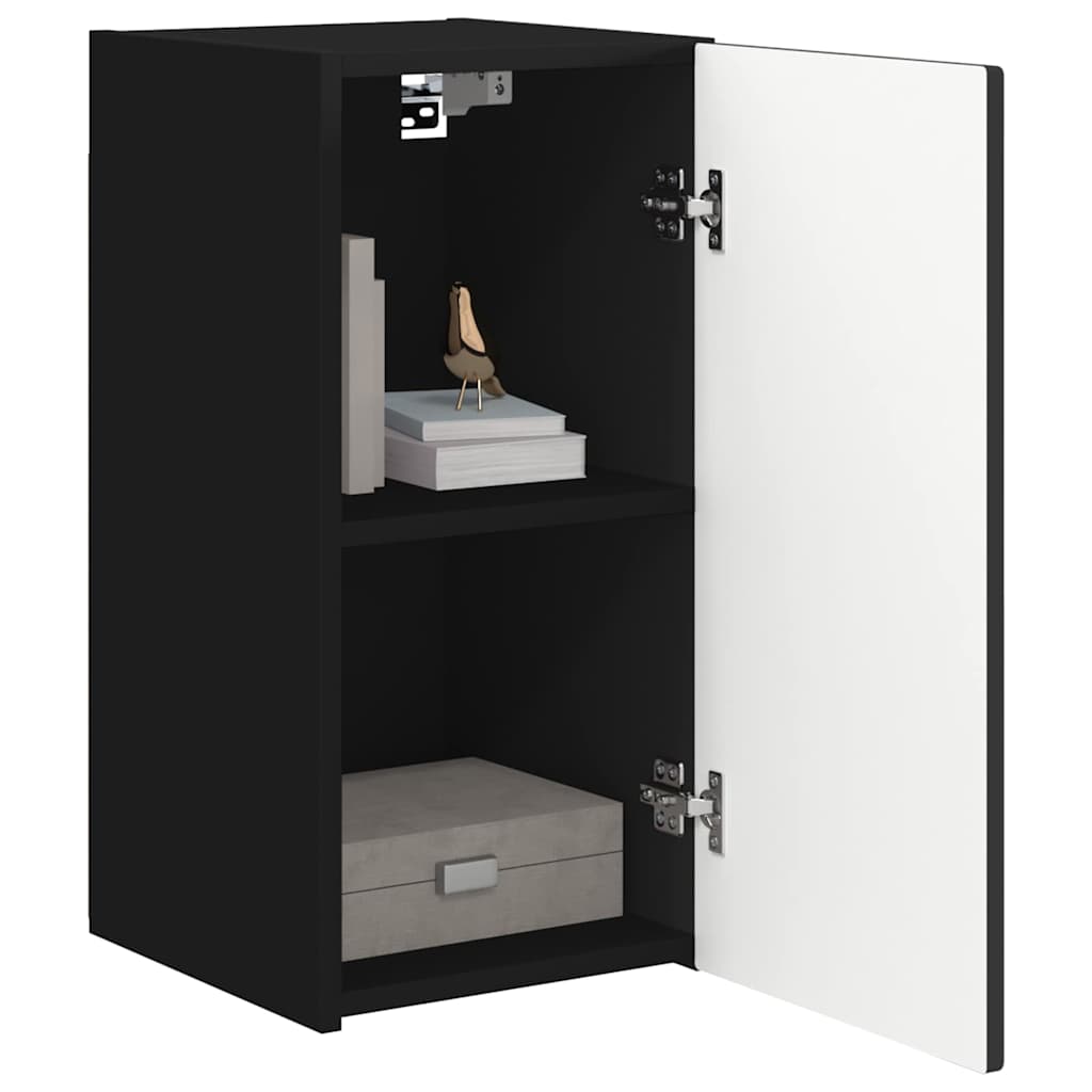 Mobile TV da parete 2 pcs Nero 30 x 31 x 60 cm