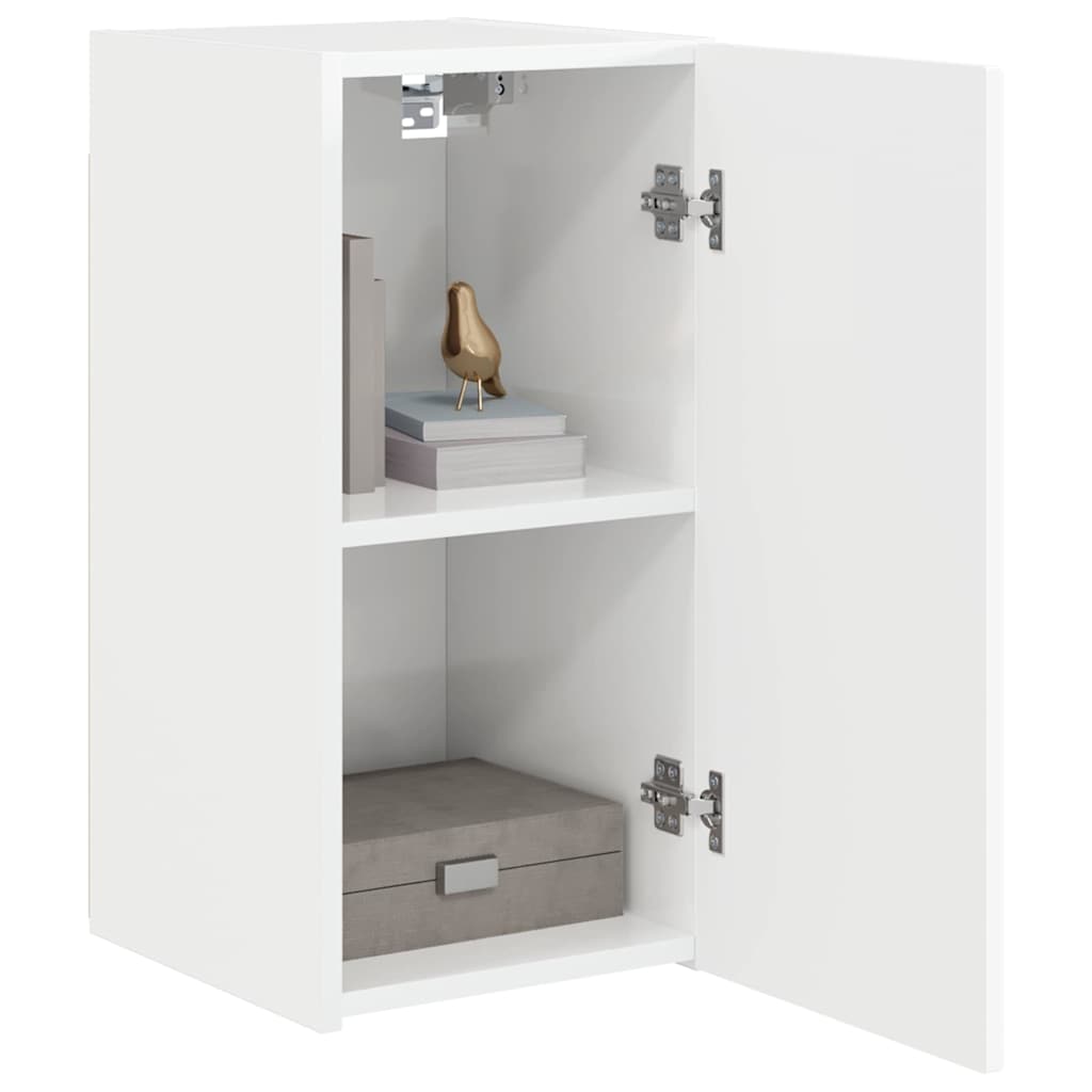Mobile TV da parete 2 pcs Bianco Lucido 30 x 31 x 60 cm