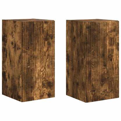 Mobile TV da parete 2 pcs Rovere fumÃ© 30 x 31 x 60 cm