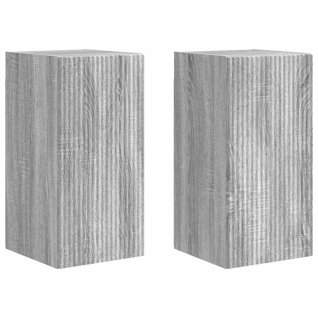 Mobile TV da parete 2 pcs Grigio Sonoma 30 x 31 x 60 cm