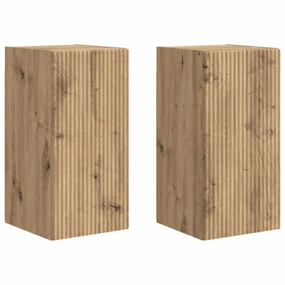 Mobile TV da parete 2 pcs Rovere Artigianale 30 x 31 x 60 cm
