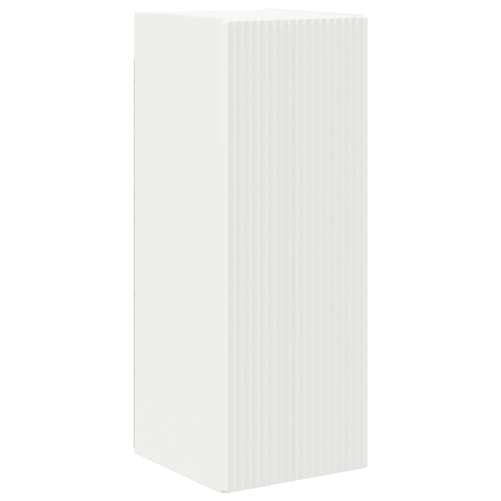 Mobile TV da parete Bianco 30 x 31 x 80 cm Legno multistrato