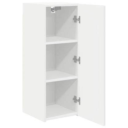 Mobile TV da parete Bianco 30 x 31 x 80 cm Legno multistrato