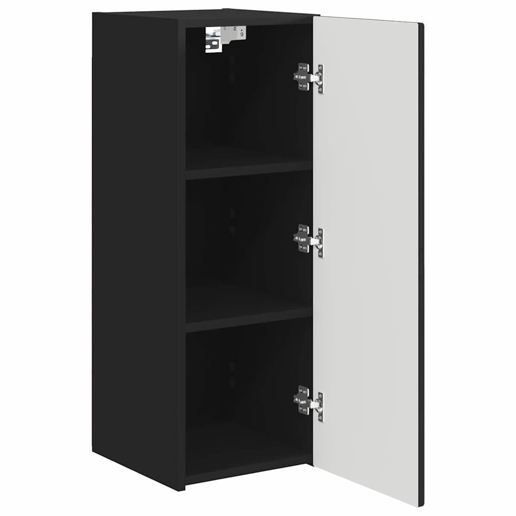Mobile TV da parete Nero 30 x 31 x 80 cm Legno multistrato