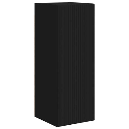 Mobile TV da parete 2 pcs Nero 30 x 31 x 80 cm