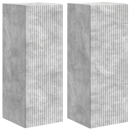 Mobile TV da parete 2 pcs Calcestruzzo 30 x 31 x 80 cm