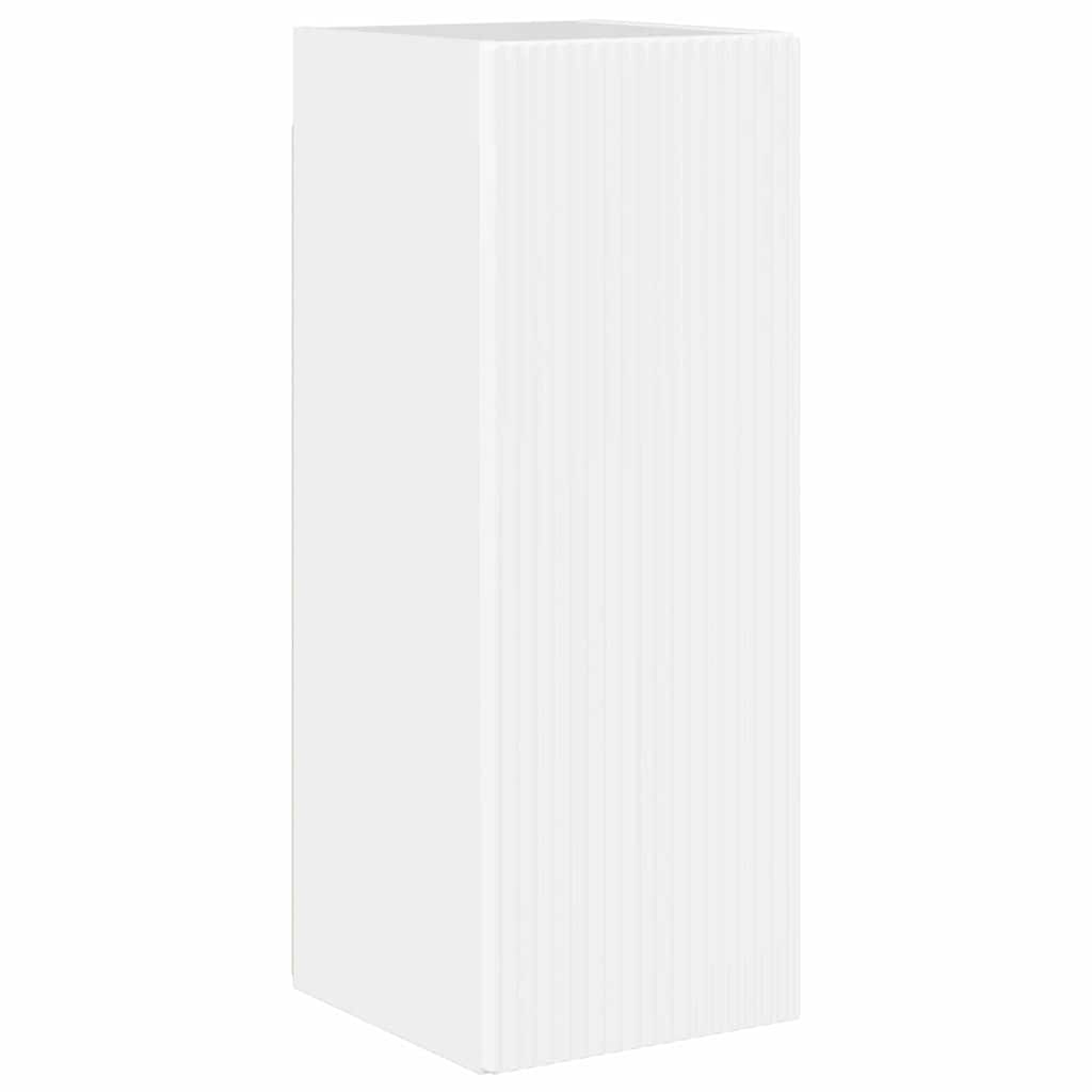 Mobile TV da parete 2 pcs Bianco Lucido 30 x 31 x 80 cm